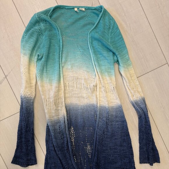 Anthropologie Moth Duster Sweater, Knitted Ombre Blue - Picture 1 of 4